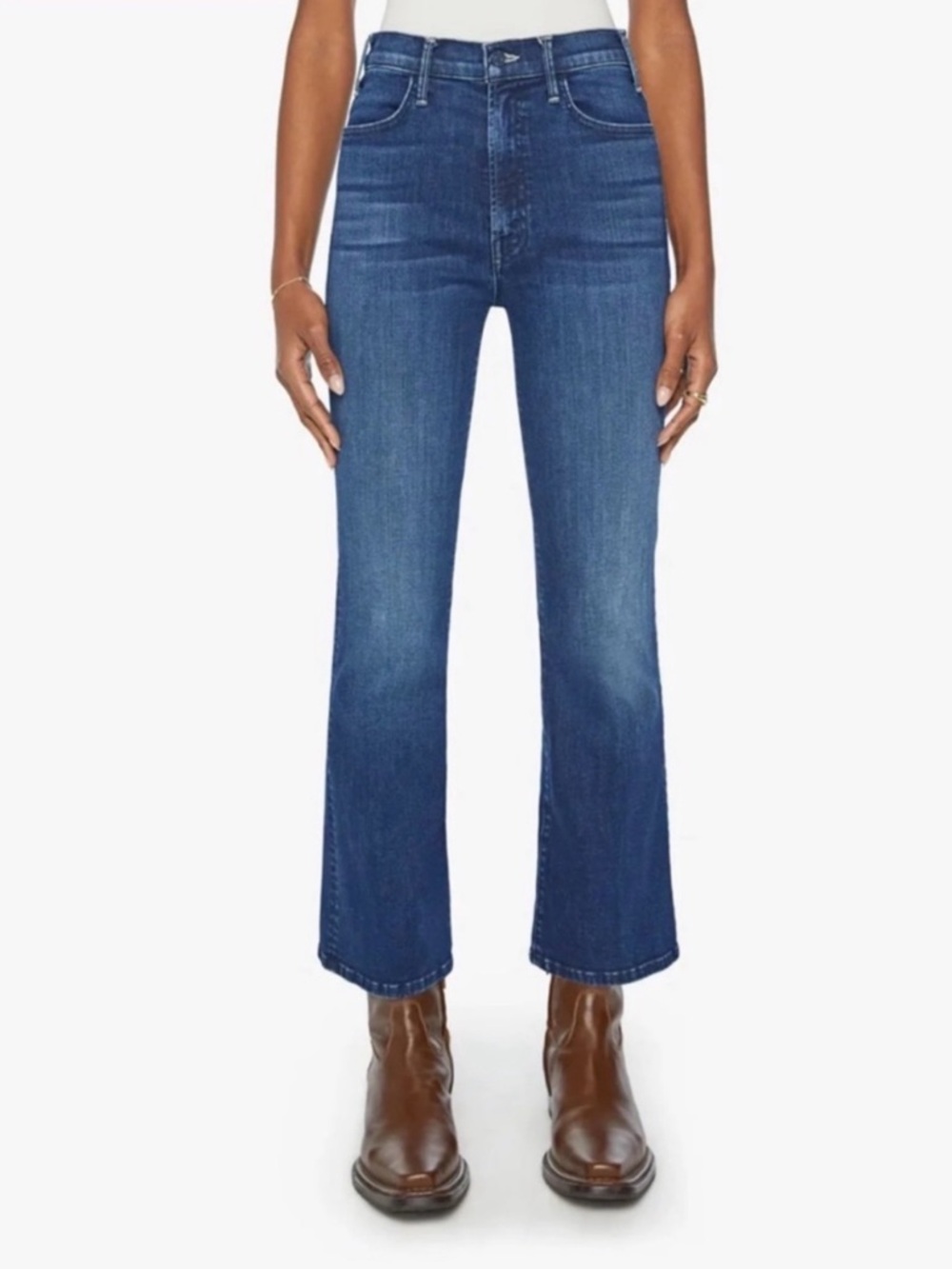 MOTHER hustler ankle jeans heirloom dark wash denim kick flare size 30